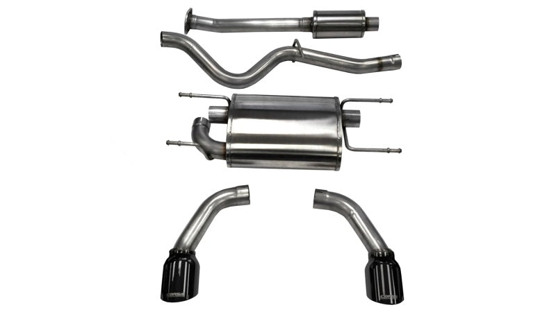 Corsa Stainless Steel Catback Exhaust w/ Black Pro Series Tip 2013-2024 BRZ / 2013-2016 FRS / 2017-2021 GT86 / 2022-2024 GR86 - 14864BLK - Subimods.com