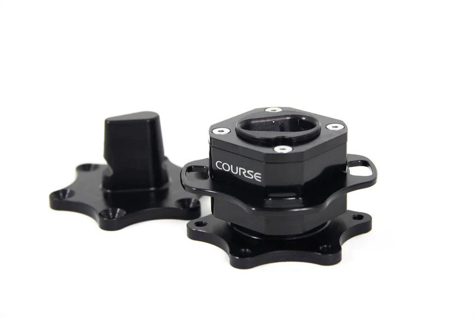 Course Motorsports Steering Wheel Quick Release Black Body w/ Black Ring - CM2.90028BB - Subimods.com