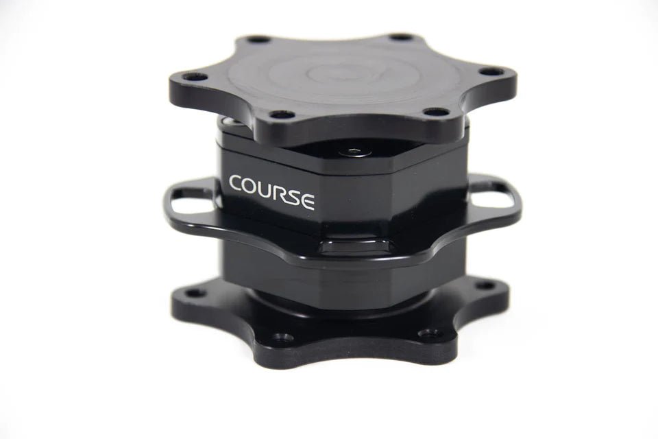 Course Motorsports Steering Wheel Quick Release Black Body w/ Black Ring - CM2.90028BB - Subimods.com