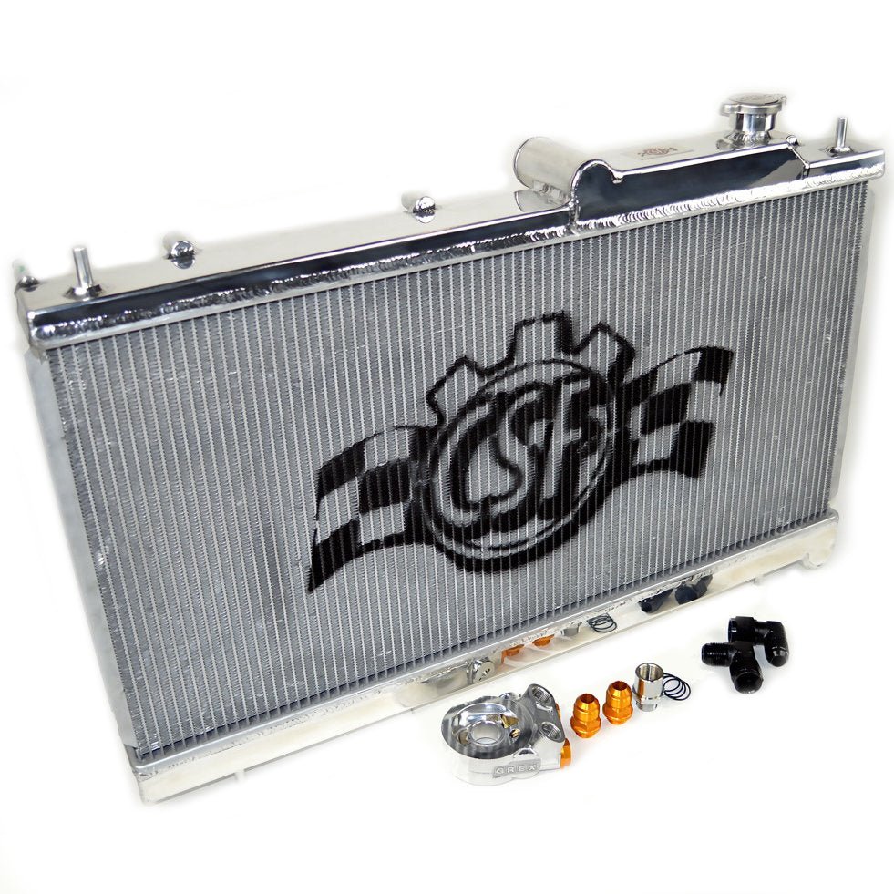 C R Racing Aluminum Radiator Kits CSF Racing Aluminum Radiator with Oil Cooler for WRX STI — Subimods.com