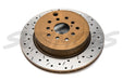 DBA 4000 Series Drilled & Slotted Rear Rotor 2002-2005 WRX - 4644XS - Subimods.com