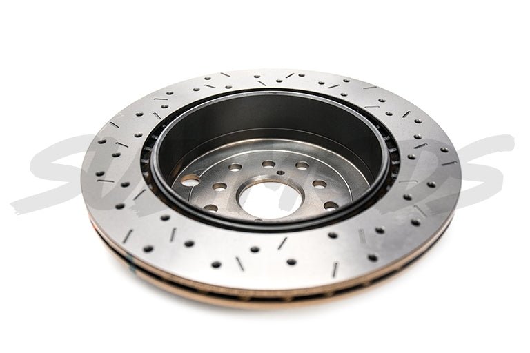 DBA 4000 Series Drilled & Slotted Rear Rotor 2002-2005 WRX - 4644XS - Subimods.com