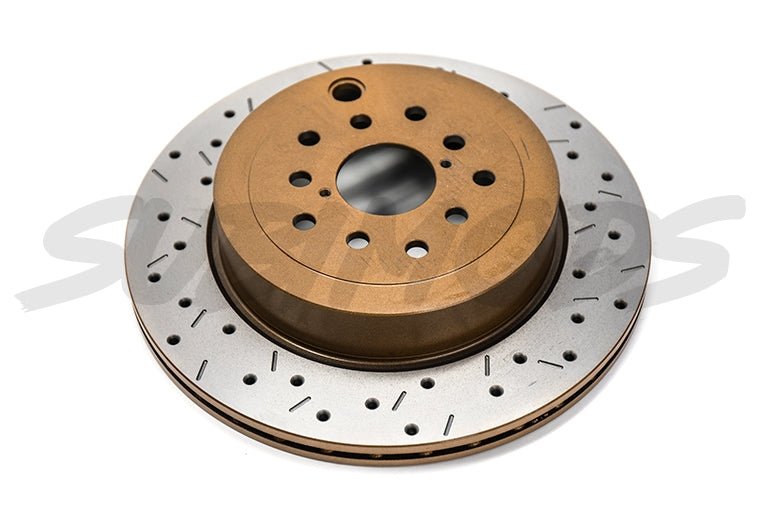 DBA 4000 Series Drilled & Slotted Rear Rotor 2006-2007 WRX & 2005-2009 LGT - 4653XS - Subimods.com