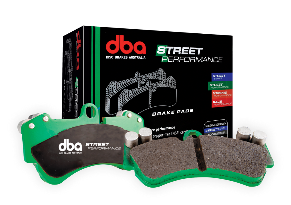 DBA Street Performance Series Rear Brake Pads 2022-2024 WRX w/o Eyesight / 2013-2021 BRZ w/ Steel Calipers / 2010-2014 Legacy / 2014-2015 Forester XT - DB1789SP - Subimods.com