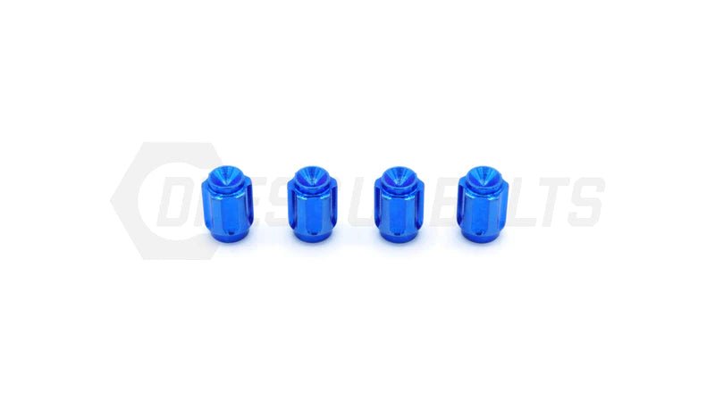 Dress Up Bolts Gear Design Titanium Valve Stem Kit Most Subaru Models - ACC-002-Ti-BLU - Subimods.com