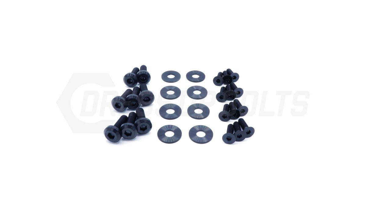 Dress Up Bolts Titanium Hardware Door Kit 1998-2001 Impreza - SUB-026-Ti-BLK - Subimods.com