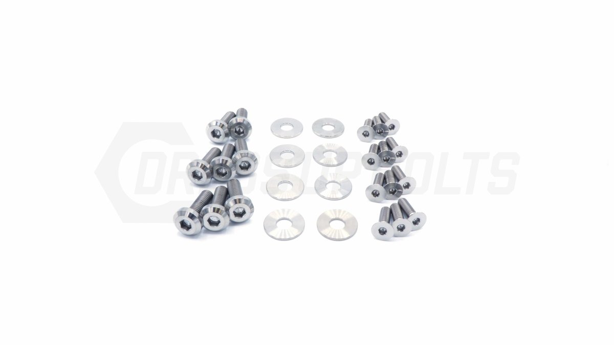 Dress Up Bolts Titanium Hardware Door Kit 1998-2001 Impreza - SUB-026-Ti-POL - Subimods.com