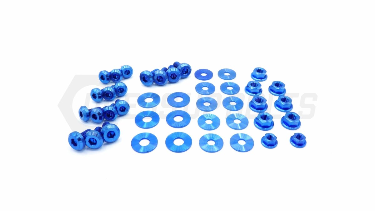 Titanium Hardware Engine Bay Kit - Nissan Skyline GT-R (R32) Blue