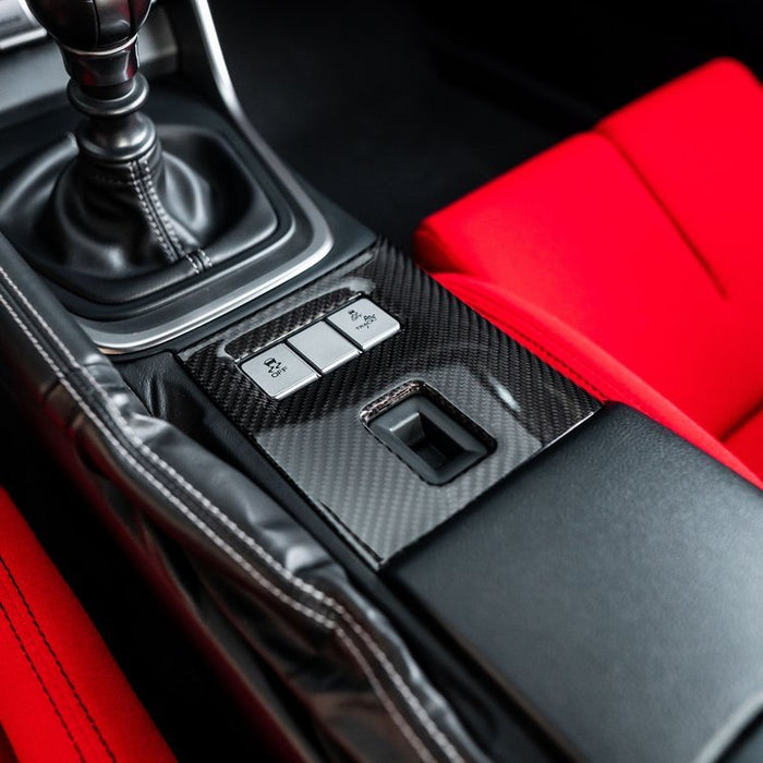 Driven Media Gloss Carbon Fiber Center Console Cover 2022-2024 BRZ / 2022-2024 GR86 - DRVN-0008 - Subimods.com