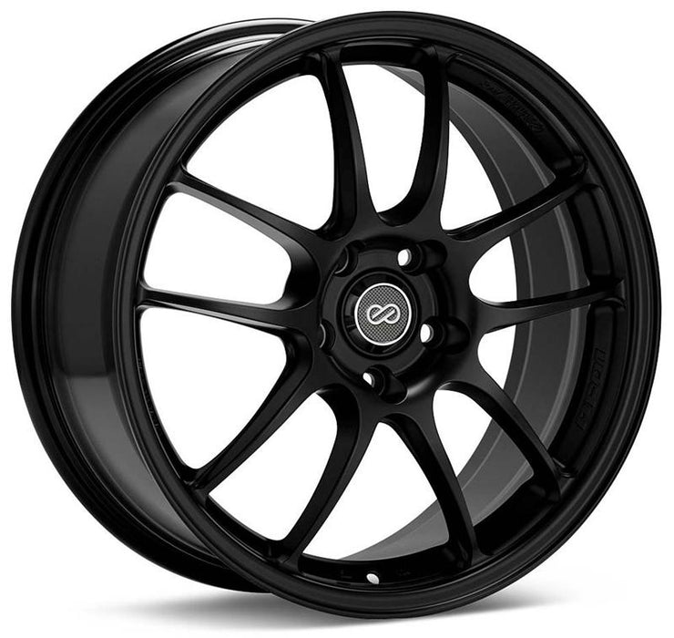 Enkei PF01 Matte Black 18x8.5 5x100 48mm Offset - 460-885-8048BK - Subimods.com