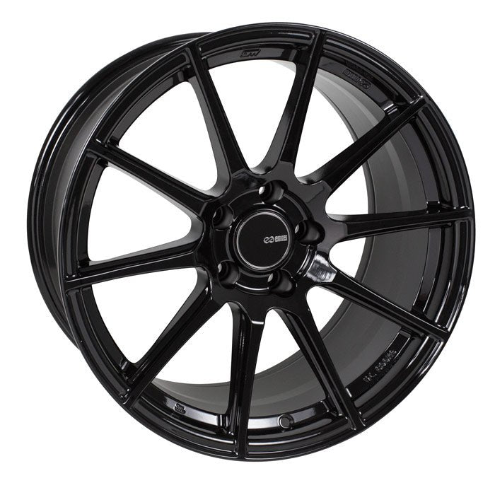 Enkei TS-10 Gloss Black 17x8 5x114.3 35mm Offset - 499-780-6535BK - Subimods.com