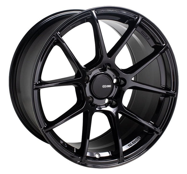 Enkei TSV Gloss Black 18x9.5 5x114.3 38mm Offset - Subimods.com