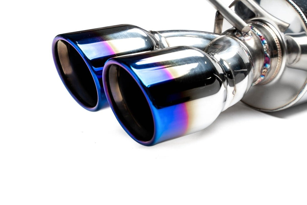 ETS Quiet Catback Exhaust Non Resonated Burnt Tips 2015-2021 WRX / 2015-2021 STI - 200-30-EXH-012 - Subimods.com