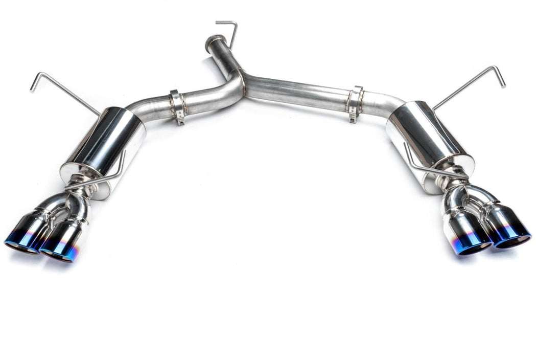 ETS Quiet Catback Exhaust Non Resonated Burnt Tips 2015-2021 WRX / 2015-2021 STI - 200-30-EXH-012 - Subimods.com