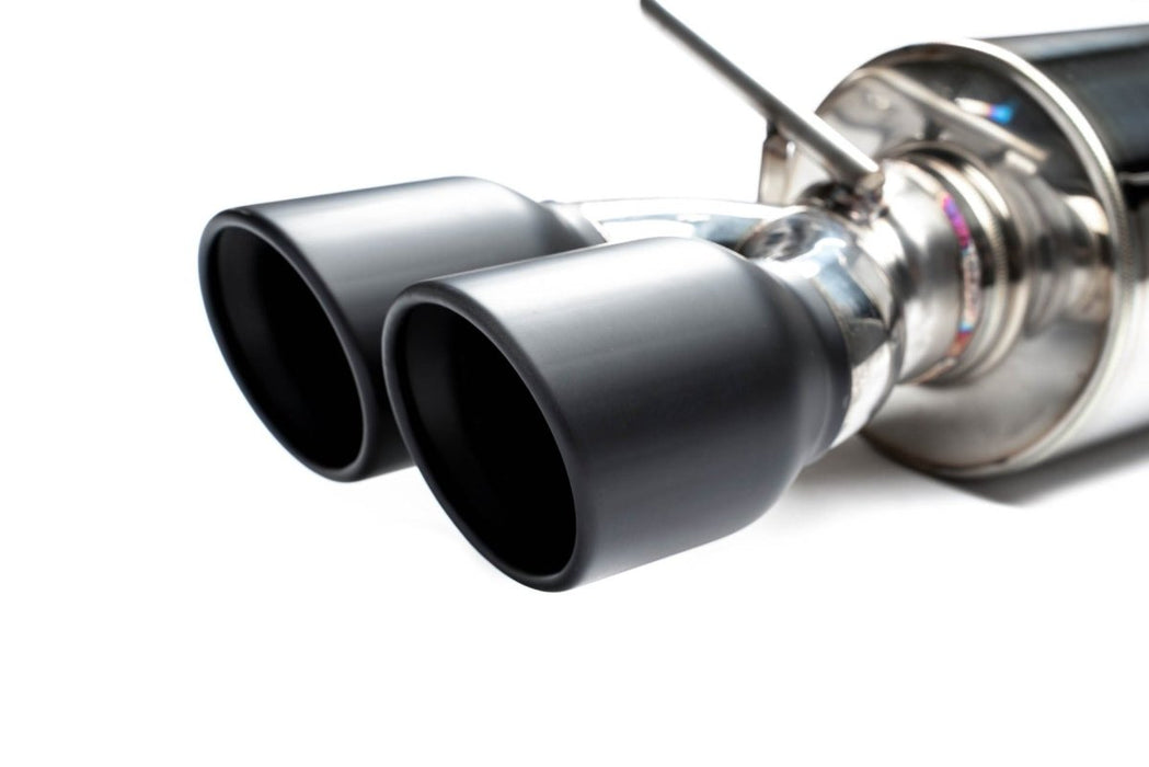 ETS Quiet Catback Exhaust Non Resonated Stealth Black Tips 2015-2021 WRX / 2015-2021 STI - 200-30-EXH-028 - Subimods.com