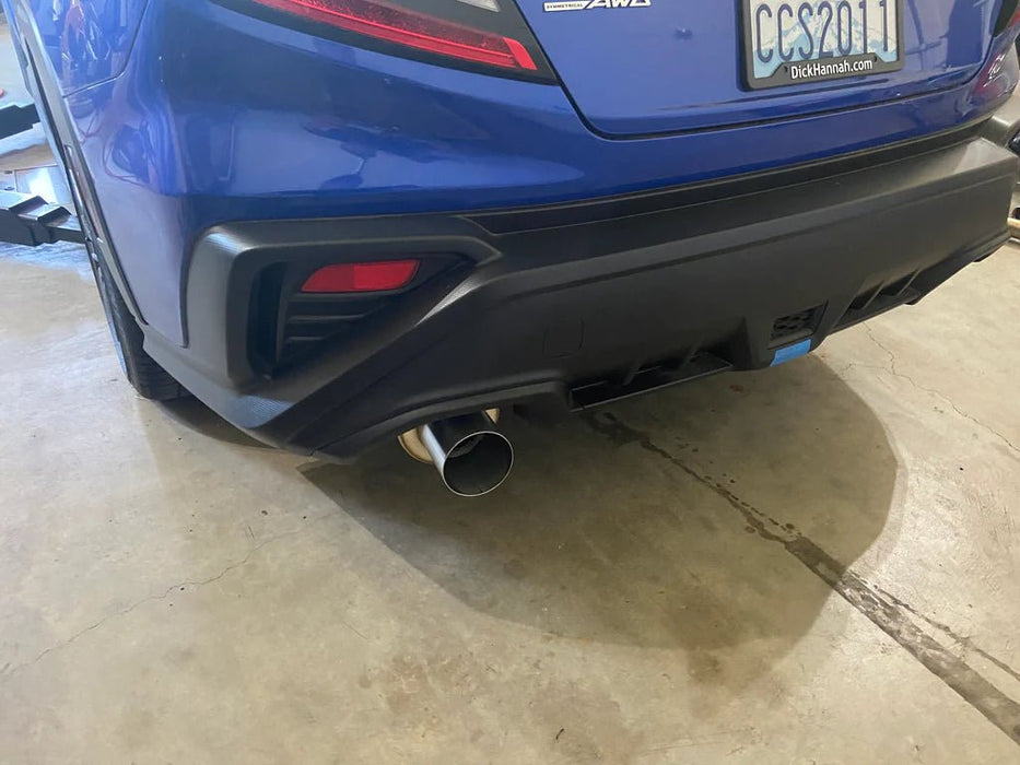 ETS Single Exit Catback Resonated Polished Stainless Steel Tip 2022-2024 WRX - 200-60-EXH-051 - Subimods.com