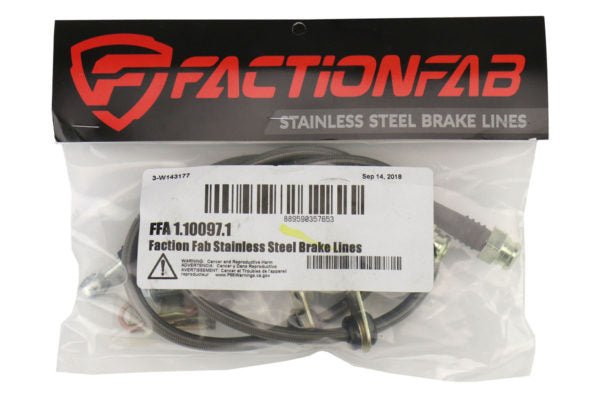 FactionFab Front Stainless Steel Brake Lines 2013+ BRZ / FRS / 86 - 1.10097.1 - Subimods.com