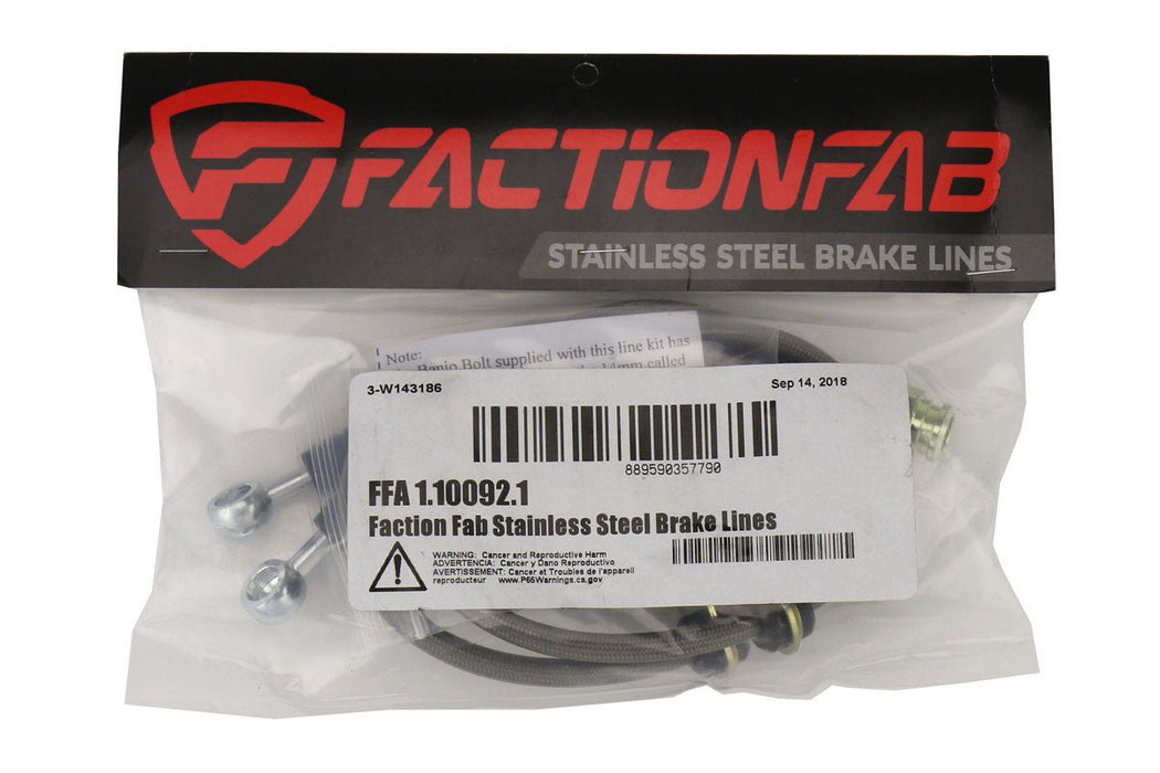 FactionFab Rear Stainless Steel Brake Line Set 2008-2017 STI - 1.10092.1-1 - Subimods.com