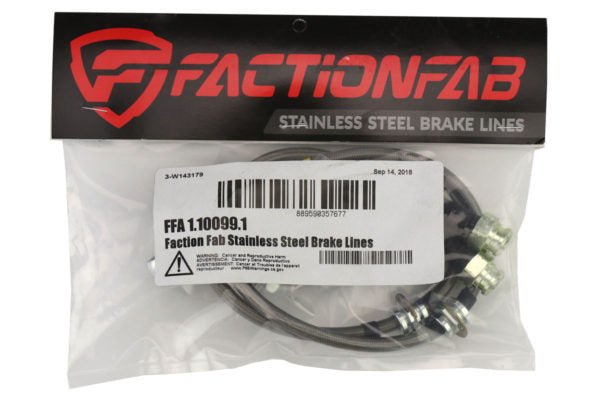 FactionFab Rear Stainless Steel Brake Lines 1993-2001 Impreza with Disk Brakes - 1.10100.1 - Subimods.com