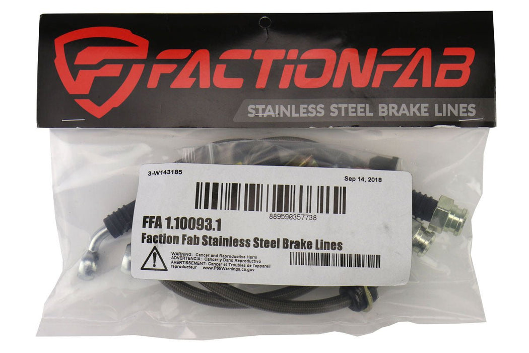 FactionFab Rear Stainless Steel Brake Lines 2008-2018 WRX - 1.10093.1 - Subimods.com