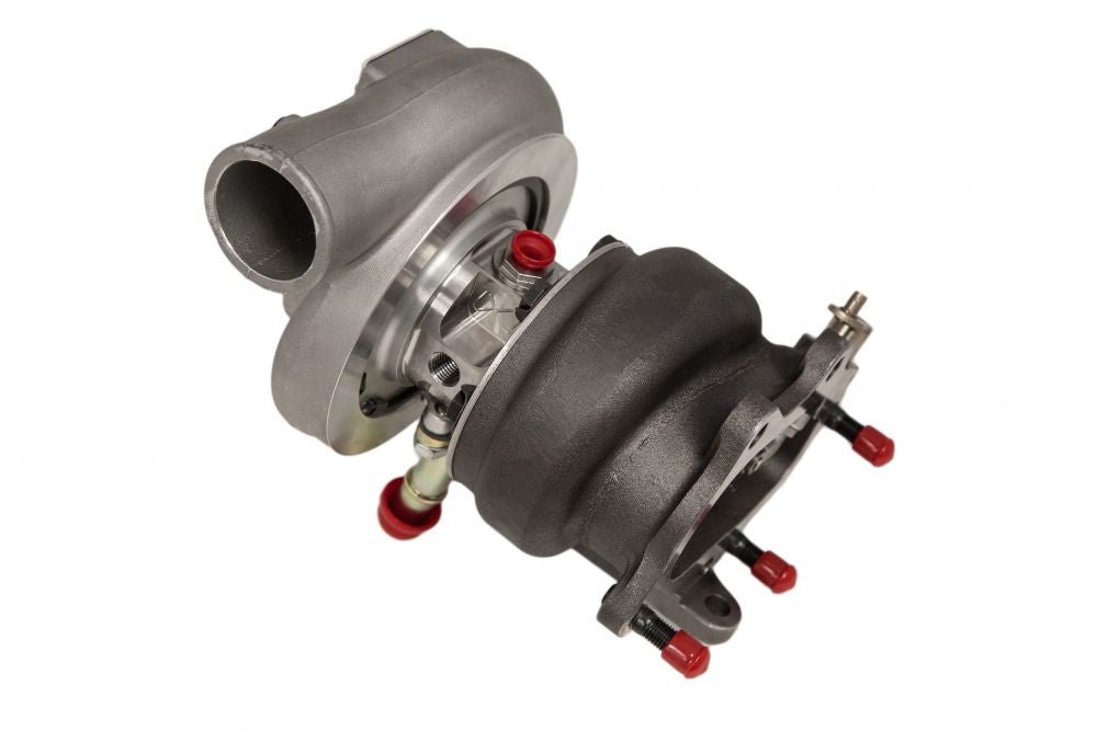 Forced Performance Red XR 79HTZ Ball Bearing Turbo 84mm Cover w/ 10cm Hot Side and Internal Wastegate 2002-2007 WRX / 2004-2021 STI - 2027040 - Subimods.com