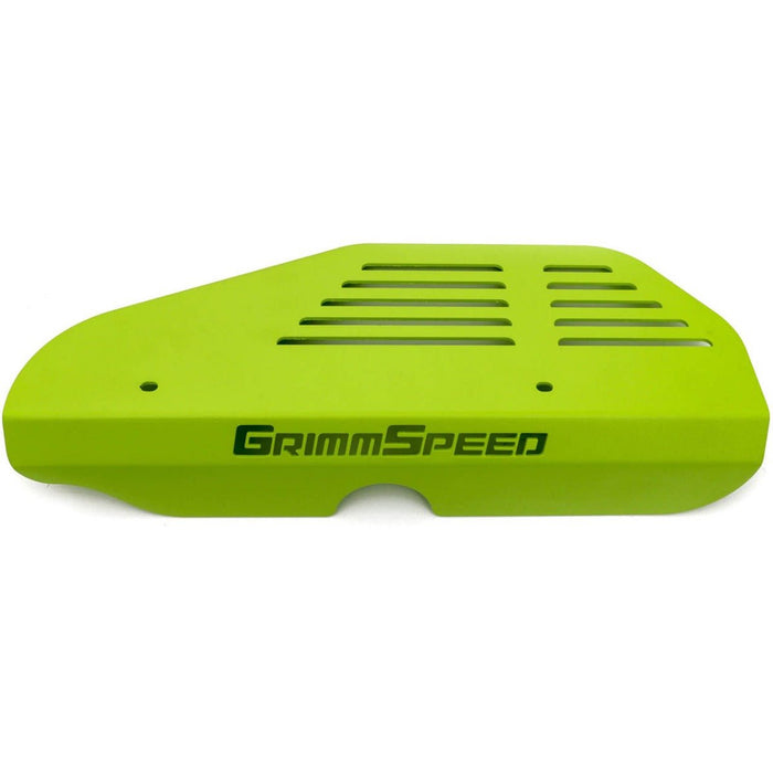 GrimmSpeed Alternator Cover Hi-Vis Neon Yellow 2002-2014 WRX / 2004-2021 STI / 2005-2009 Legacy GT / 2004-2013 Forester XT - 099050 - Subimods.com