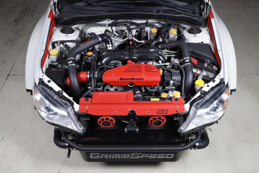 Grimmspeed Front Mount Intercooler Kit Black Core w/ Black Piping 2008-2014 WRX - 090252 - Subimods.com