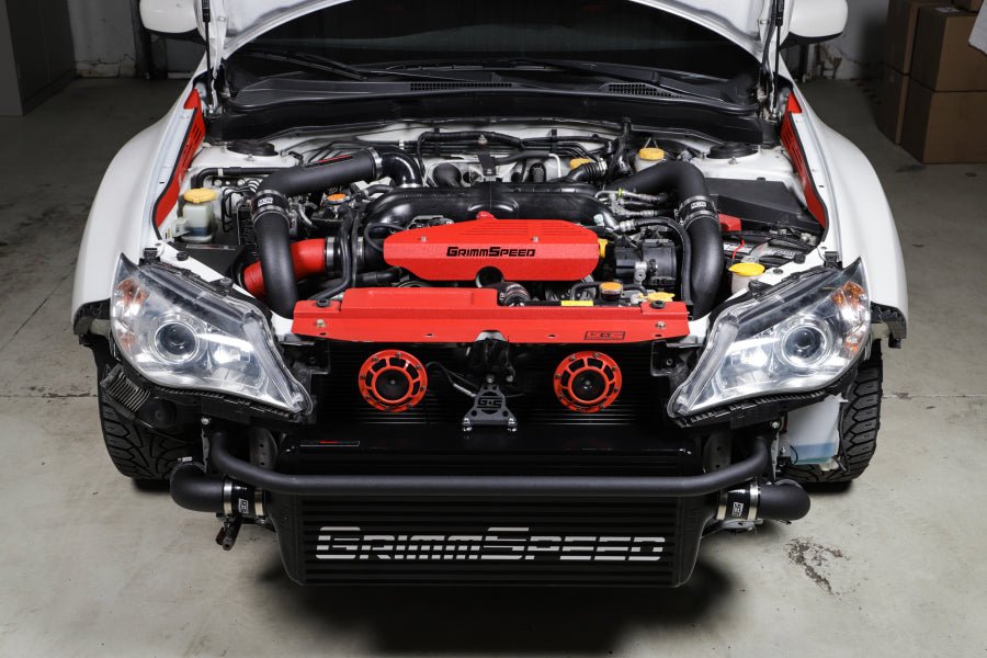 Grimmspeed Front Mount Intercooler Kit Black Core w/ Black Piping 2008-2014 WRX - 090252 - Subimods.com