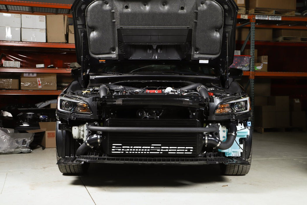 Grimmspeed Front Mount Intercooler Kit Black Core w/ Black Piping 2015-2021 STI - 090257 - Subimods.com