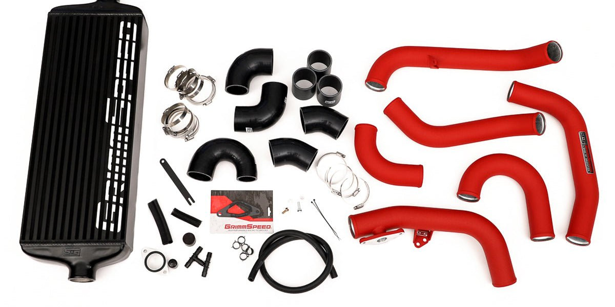 Buyaparts Red Silicone Intercooler & Turbo Piping Kit – Couplers & Clamps Included