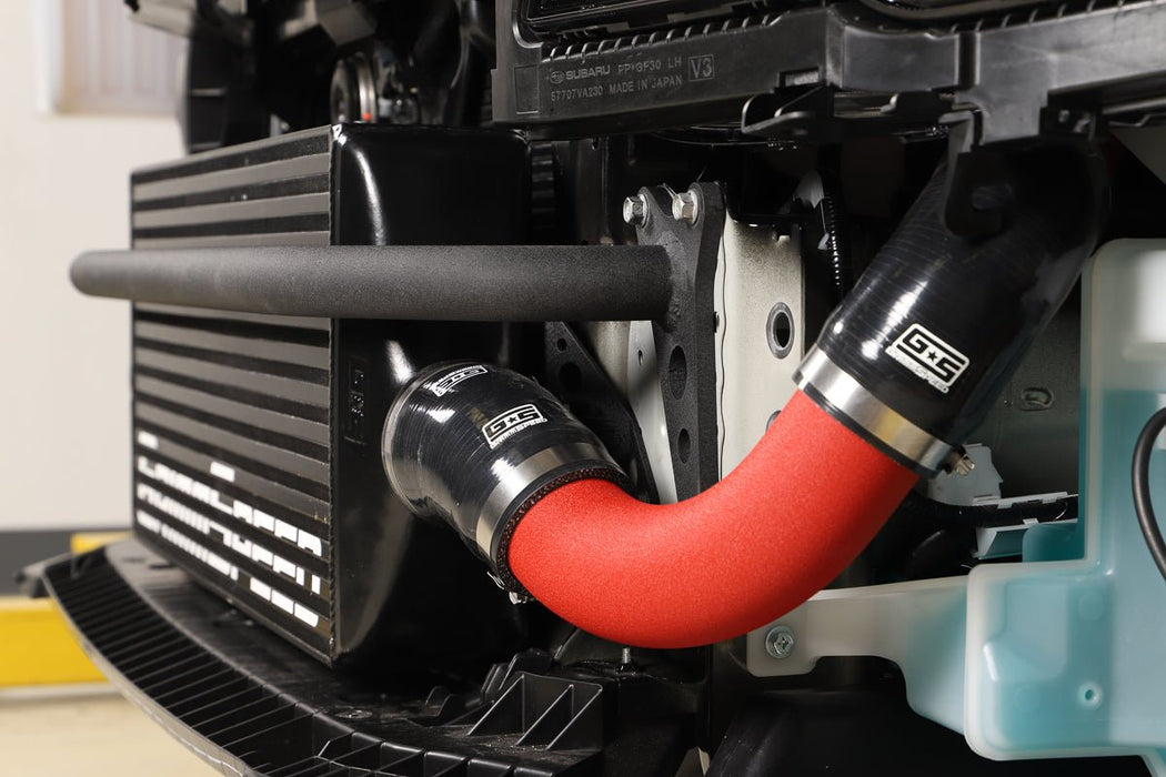 Grimmspeed Front Mount Intercooler Kit Black Core w/ Red Piping 2015-2021 WRX - 090255 - Subimods.com