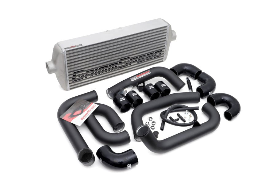 Grimmspeed Front Mount Intercooler Kit Silver Core w/ Black Piping 2008-2014 STI - 090228 - Subimods.com