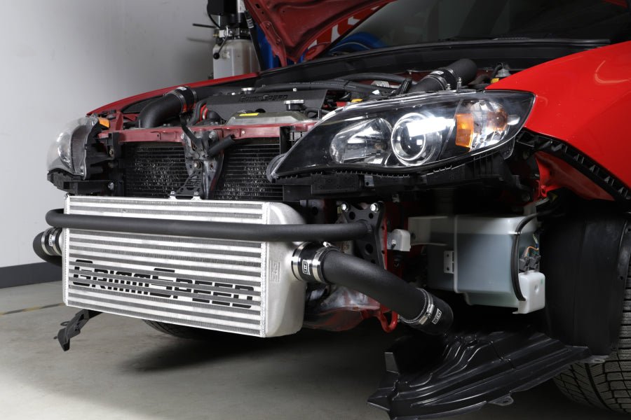 Grimmspeed Front Mount Intercooler Kit Silver Core w/ Black Piping 2008-2014 STI - 090228 - Subimods.com