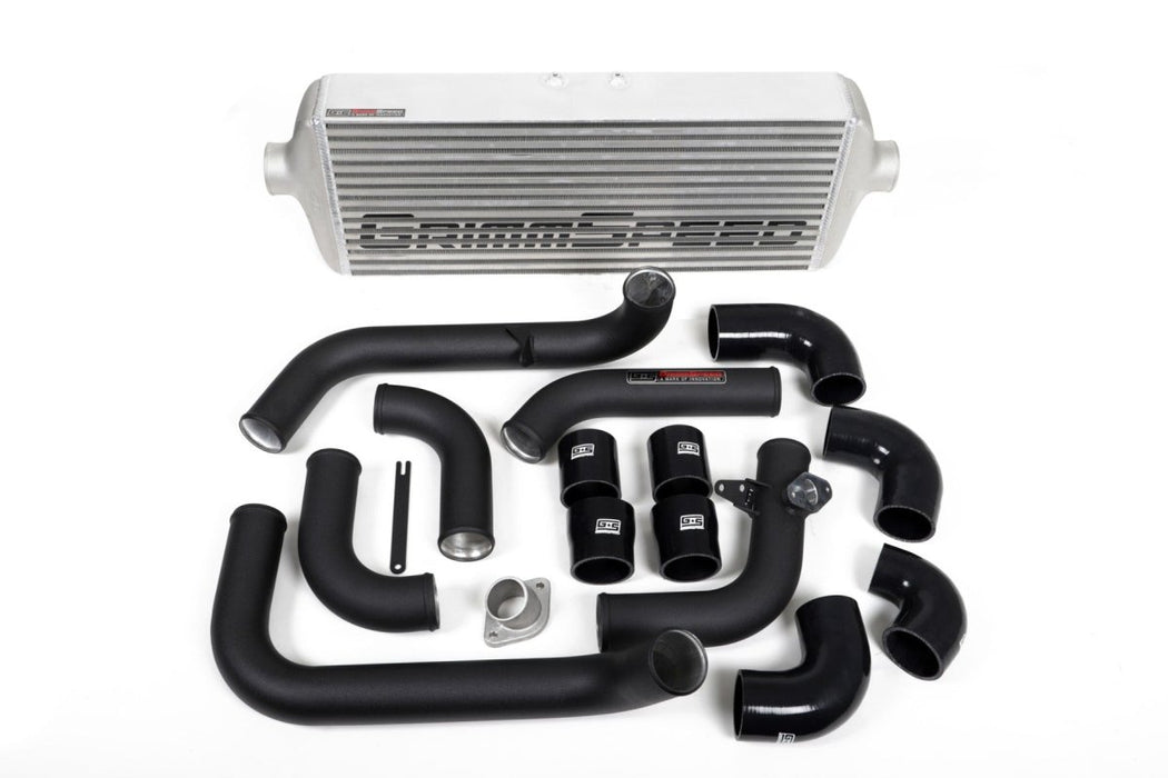 Grimmspeed Front Mount Intercooler Kit Silver Core w/ Black Piping 2008-2014 WRX - 090230 - Subimods.com