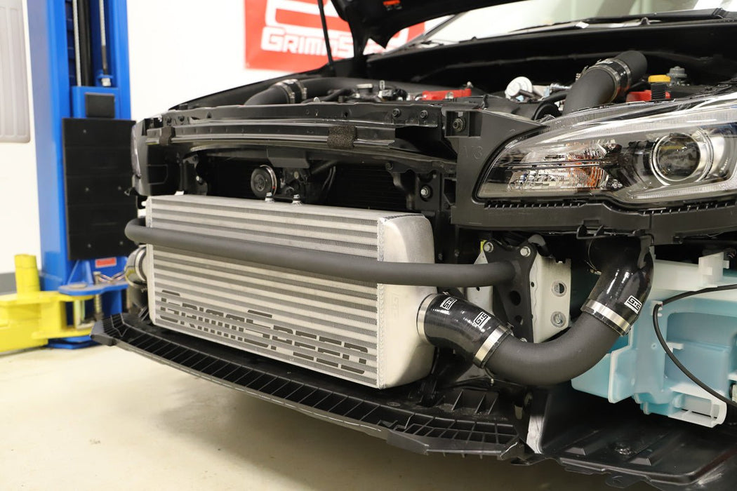 Grimmspeed Front Mount Intercooler Kit Silver Core w/ Black Piping 2015-2021 STI - 090237 - Subimods.com