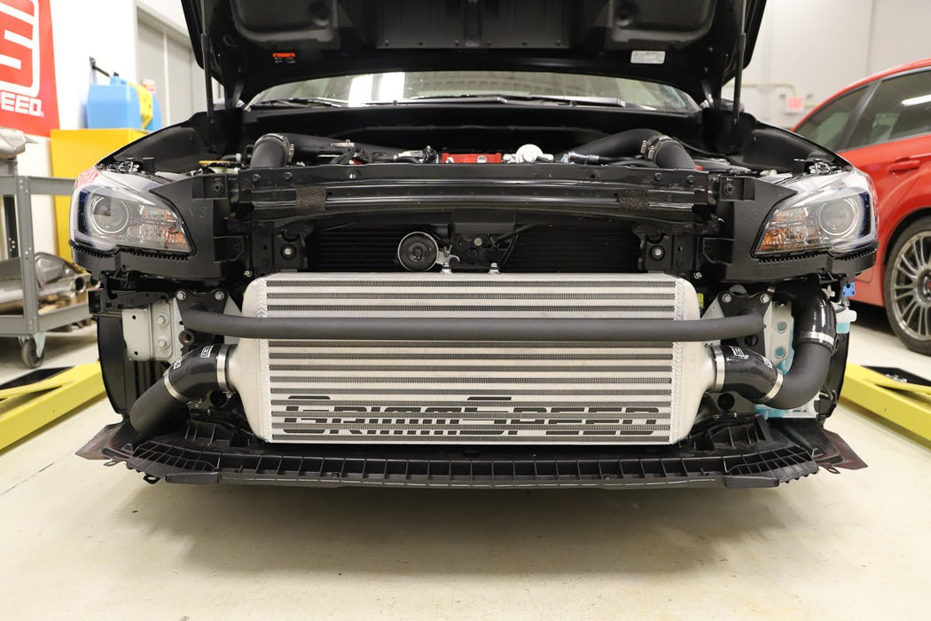Grimmspeed Front Mount Intercooler Kit Silver Core w/ Black Piping 2015-2021 STI - 090237 - Subimods.com