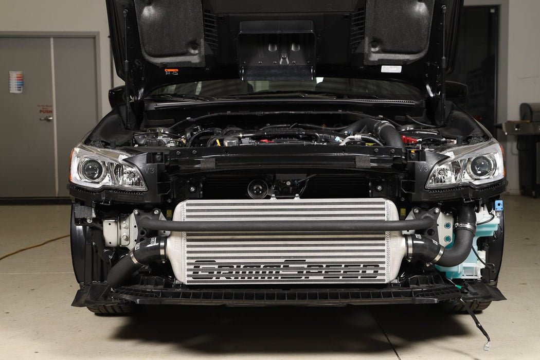 Grimmspeed Front Mount Intercooler Kit Silver Core w/ Black Piping 2015-2021 WRX - 090239 - Subimods.com