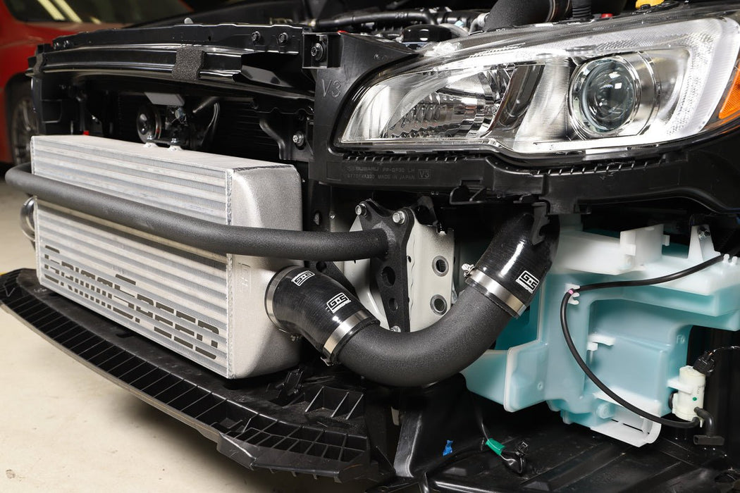Grimmspeed Front Mount Intercooler Kit Silver Core w/ Black Piping 2015-2021 WRX - 090239 - Subimods.com