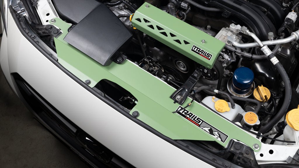 GrimmSpeed TRAILS Radiator Shroud TBG Green 2018-2023 Crosstrek - TBG114031.3 - Subimods.com