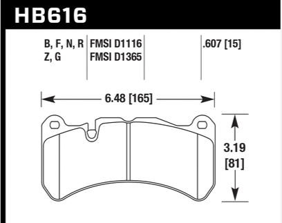 Hawk Ceramic Front Brake Pads 2018-2021 STI - HB616Z.607 - Subimods.com