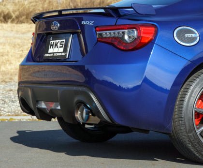 HKS Hi-Power Single Exit Version 2 Racing Catback w/ Burnt tip 2013-2024 BRZ / 2013-2016 FRS / 2017-2021 GT86 / 2022-2024 GR86 - 32016-BT003 - Subimods.com