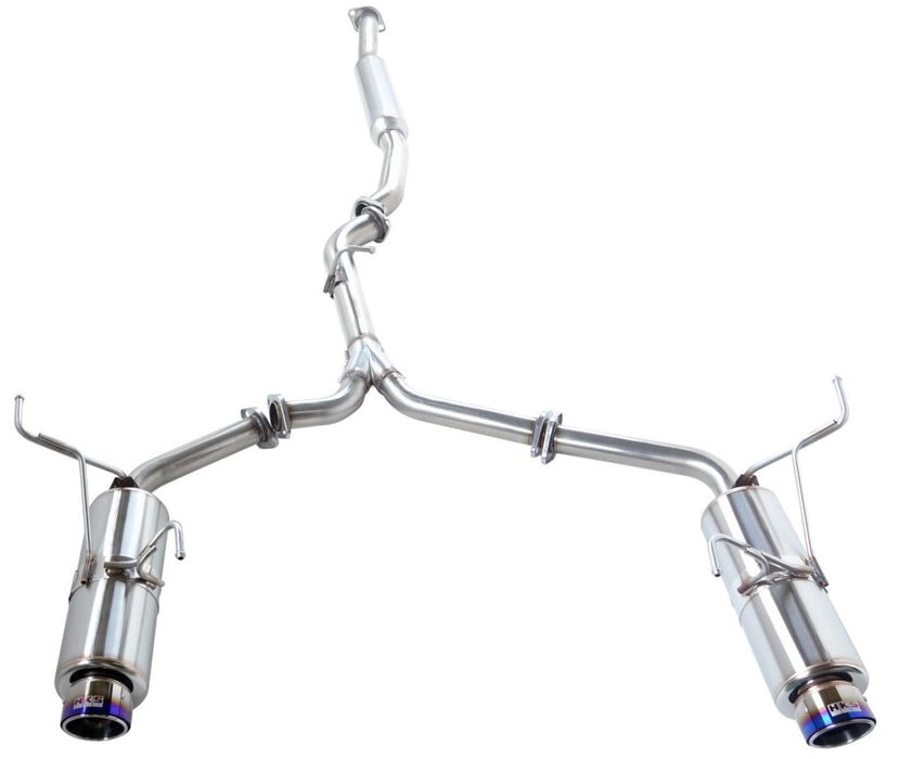 HKS Hi-Power SPEC-L II Catback Exhaust w/ Burnt Tips 2015-2021 WRX / 2015-2021 STI - 31019-AF130 - Subimods.com