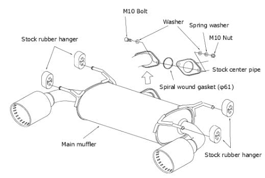 HKS Legamax Premium Axle Back Exhaust w/ Burnt Stainless Steel Tips 2022-2024 BRZ / 2022-2024 GR86 - 32018-AF018 - Subimods.com