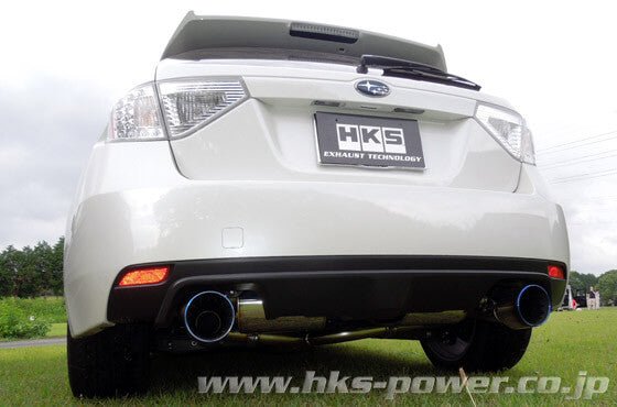 HKS Super Turbo Catback Exhaust w/ Titanium Tipped Mufflers 2008-2014 STI Hatchback - 31029-AF005 - Subimods.com