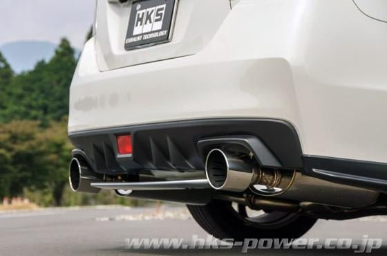 HKS Super Turbo Dual Stainless Steel Tip Catback Exhaust 2015-2021 WRX - 31029-AF012 - Subimods.com