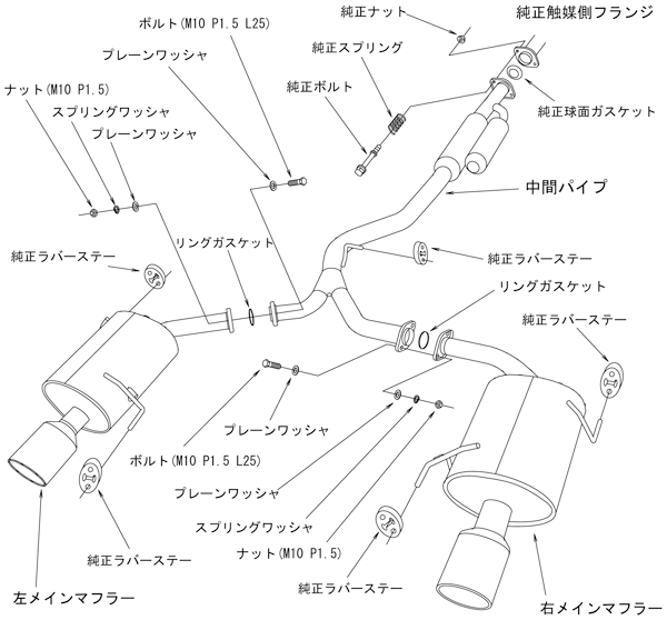 HKS Super Turbo Muffler Catback Exhaust 2005-2009 LGT Wagon - 31029-AF003 - Subimods.com