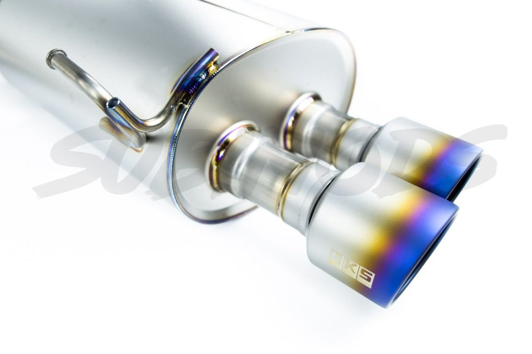 HKS Super Turbo Twin Tail Titanium Tip Catback Exhaust 2015-2021 WRX / 2015-2021 STI - 31029-AF013V - Subimods.com