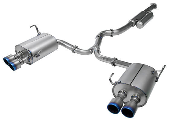 HKS Super Turbo Twin Tail Titanium Tip Catback Exhaust 2015-2021 WRX / 2015-2021 STI - 31029-AF013V - Subimods.com