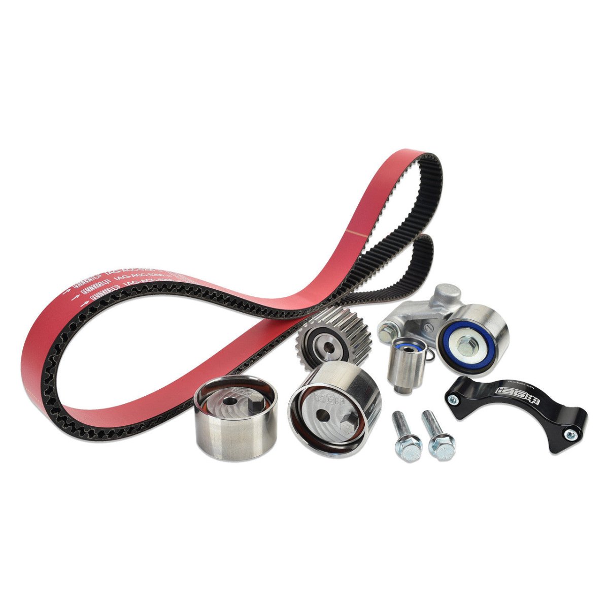 IAG Red Timing Belt Kit w/ Adjustable Idlers for WRX STI — Subimods.com