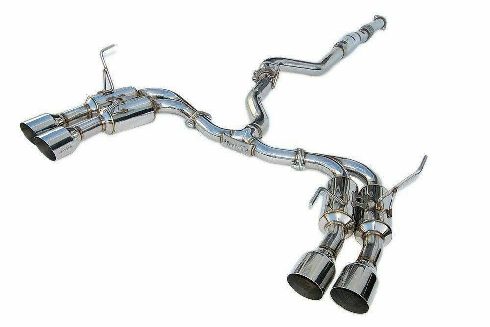 Invidia Gemini R400 Stainless Steel Quad Tip Exhaust 2011-2014 WRX / 2011-2014 STI - HS11STIGM4SS - Subimods.com